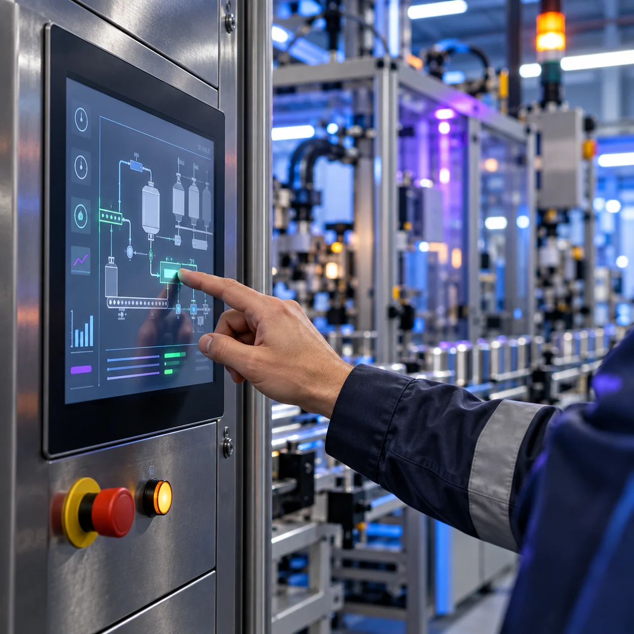 Operação de uma aplicação de controle em um terminal industrial